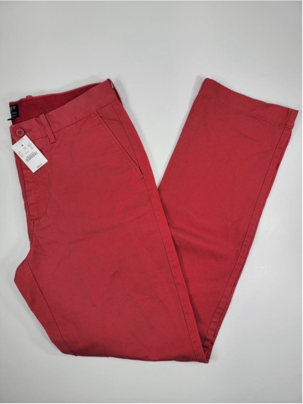 NEW J. Crew The Sutton Chino Light Red Preppy Khaki Pants - Men's 32x34 Slim NWT